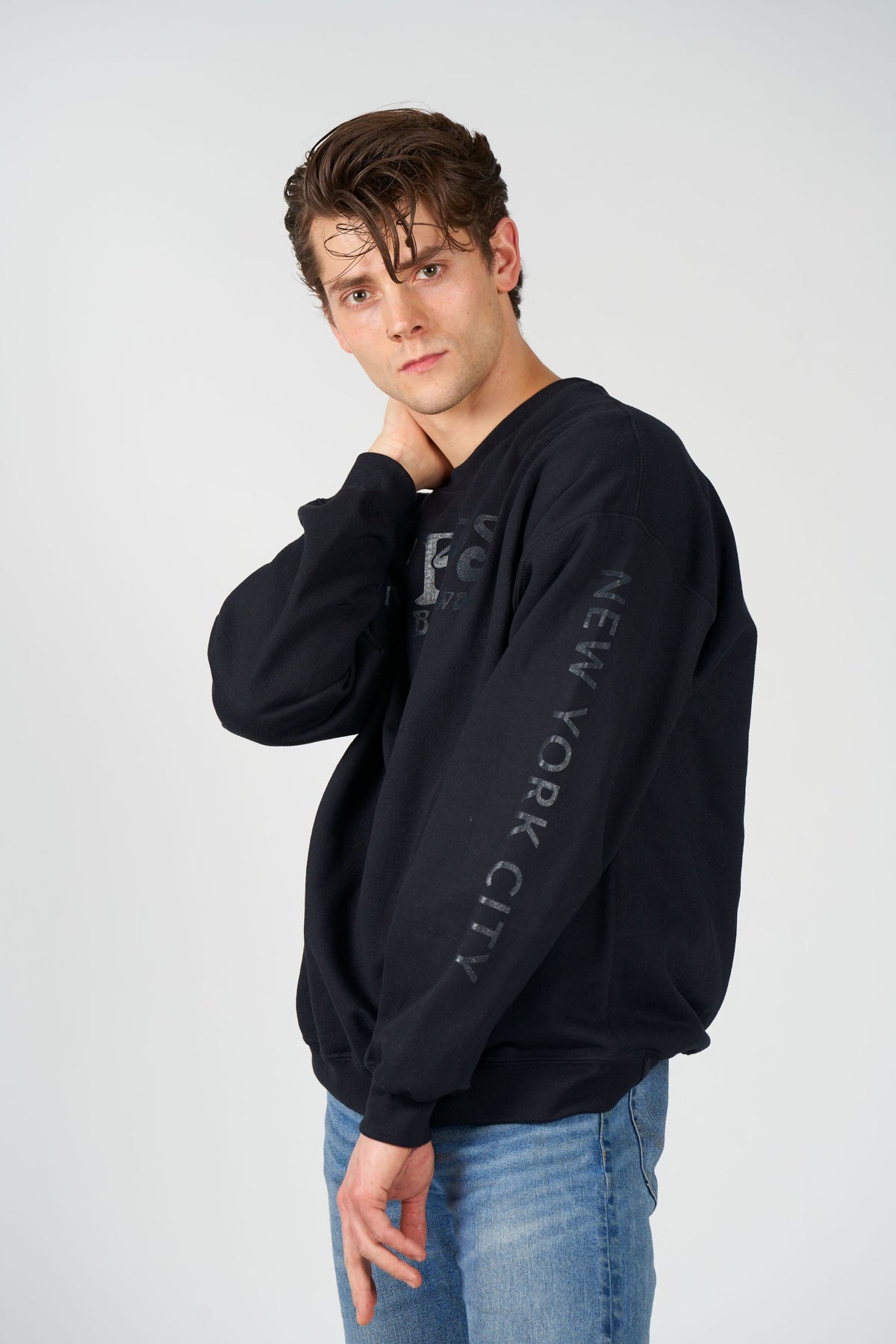 Unisex Crewneck Sweatshirt in Black