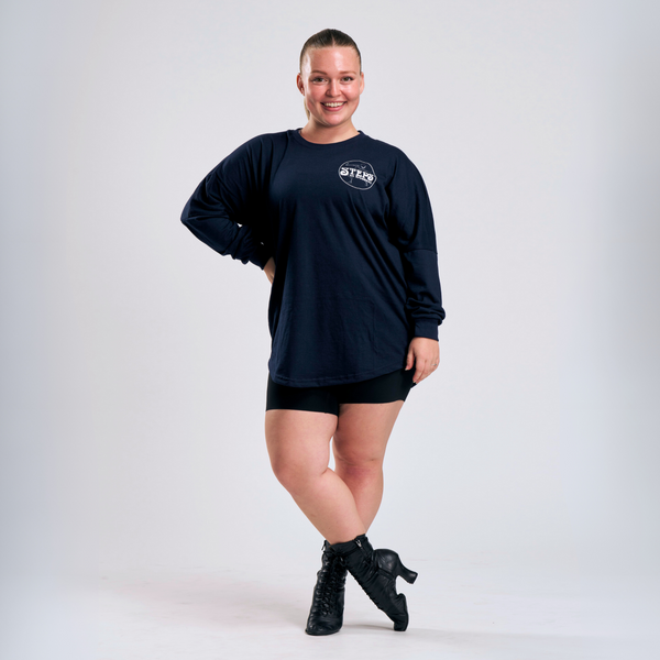 Steps Varsity Long-Sleeve Tee NAVY