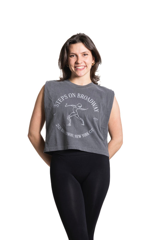 Steps Cropped Muscle Tank
